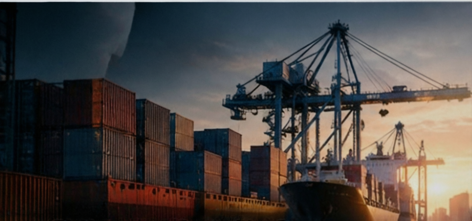 Cargo containers ready for export